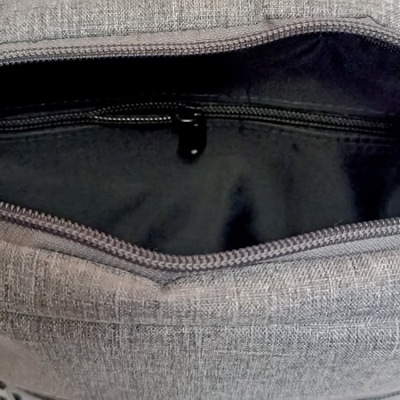 Bag Men's Cross-Bodi Listo Oxford gray snow with a gray sling-4