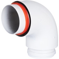 The chimney element Rommer RCA-0080-800090, insulated allocation, D = 80/100 mm, 90 °