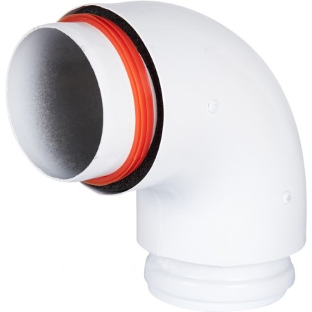 The chimney element Rommer RCA-0080-800090, insulated allocation, D = 80/100 mm, 90 °