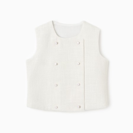 WHITE for Girls, Minaku: Party Dress, white color, height 128 cm-10