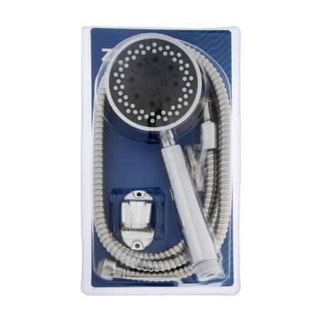 Shower Set Zein Z0205, hose 150 cm, nuts, holder, watering can 5 modes, chrome-8