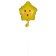 Foil ball 10 "Star Smile", yellow, mix