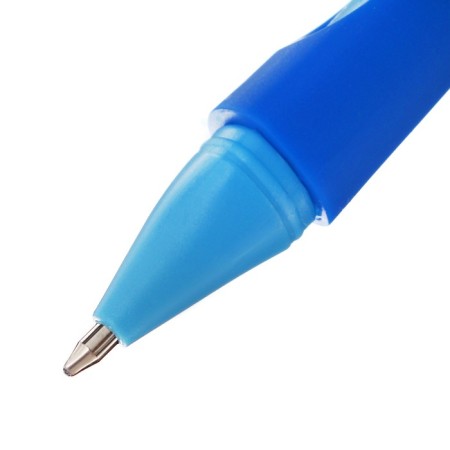 A set of ballpoint pens 12 pieces, 0.7 mm, blue case with a rubber holder, blue ink blue-3