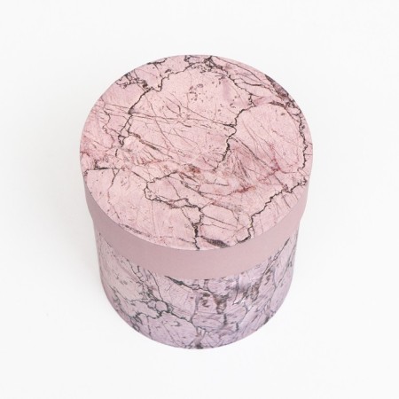 Set of round boxes 5V1 "marble", 25 × 25 ‒15 × 15 cm-3