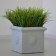 Kashpo for flowers "Byzantium" 45x45x40 cm, 30 l, color white granite