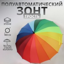 Umbrella - a semiautomatic “rainbow” cane, Eponge, 16 knitting needles, r = 61 cm, multi -colored