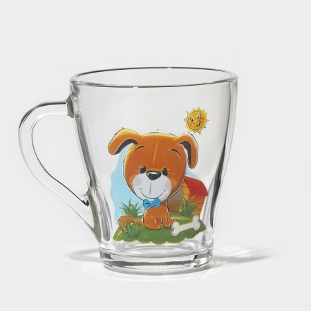 Mug "Funny Beasts", glass, 250 ml, in gift packaging, Mix drawing-7
