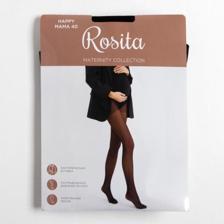 Women's tights for pregnant women 40 den, black color, size 3
