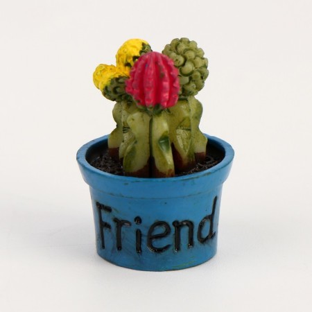 Miniature Puppet "Cactus in a pot", set 2 pcs., Size 1 pc. - 1.7 × 2.5 × 1.7 cm