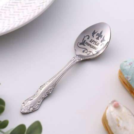 Spoon Named, tea, with an engraving "Artem", h = 14-1