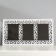 Photo frame plastic in 3 photos 10x15 cm "Small Binding" White 23.5x45.5 cm