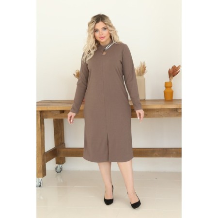 Women's dress, size 52, brown color-17