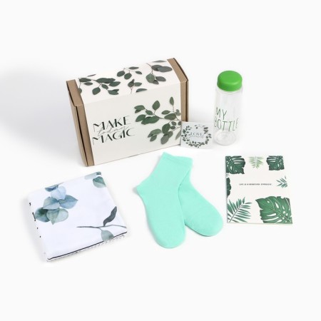 Gift set "Make Magic" blanket, socks, bottle, notebook-1