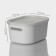 Storage container with lid LADOM "E LEC", 17.8 × 12.7 × 8.4 cm, white color