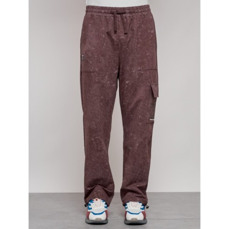 Sports male trousers, size 56, brown color-10
