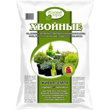 Soil biohumus for conifers, green city, 20 liters
