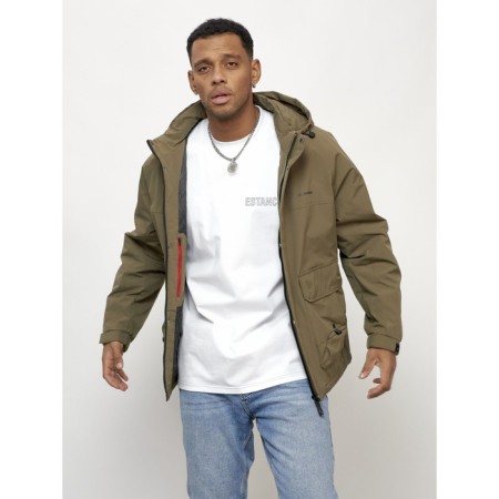 Male spring jacket, size 50, dark beige color-10