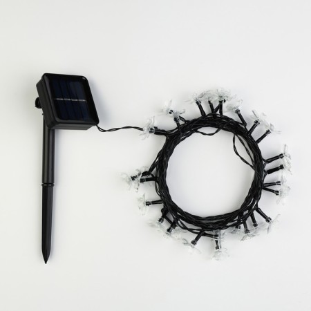 Garland “thread” 4.5 m with nozzles “chamomile”, IP44, dark thread, 30 LED, glow of multi, 2 modes, solar battery-3