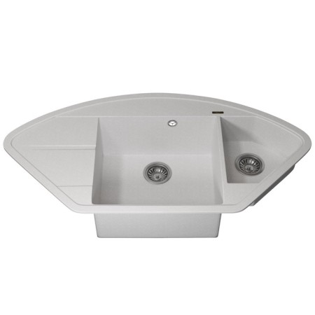 Quartz-quartz kitchen-quartz Uperwood quartz UPD-06, angular two-section, color 01 white-3