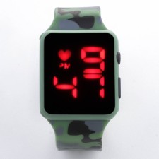 Electronic watch watches with camouflage, silicone strap