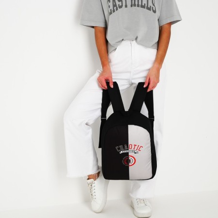 Backpack School Textile Chaotic, 38x14x27 cm, black/gray color-13