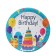 Paper plate "Happy Birthday", gifts, set of 6 pcs.