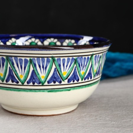 Rishtan ceramics "Patterns" 14.5 cm, small, mix-6