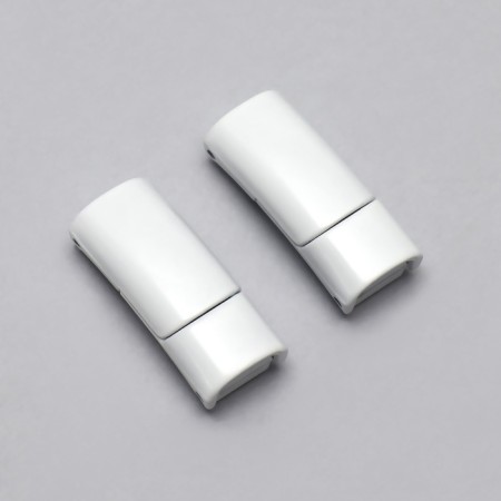 Cleep for laces, on magnets, steam, size 2.6 × 2 × 0.7 cm, white color-5