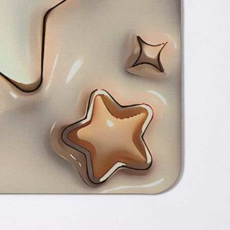 House rug of the share "Stars 3D", 38 × 58 cm, beige color-2