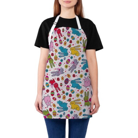 Apron kitchen with a photo print "Easter environment", adjustable, size OS