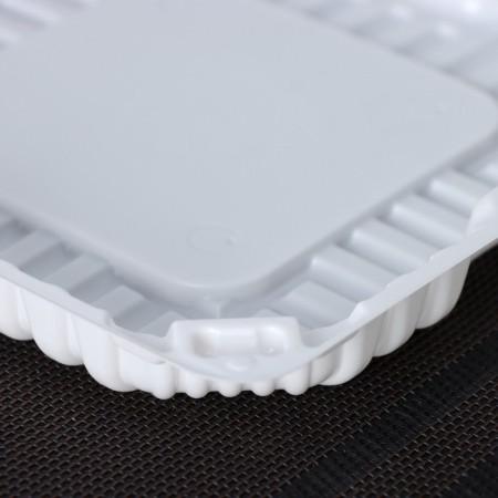Tortovitsa plastic disposable IP-43, bottom 18.5 × 18.5 × 10.5 cm, internal 16 × 16 × 10 cm, 480 pcs/pcs-1