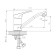 Decoroom DR21012 shell mixer, single -leaf, excess length 145 mm, chrome