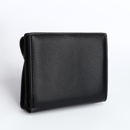 Women's wallet on a magnet, black color-1