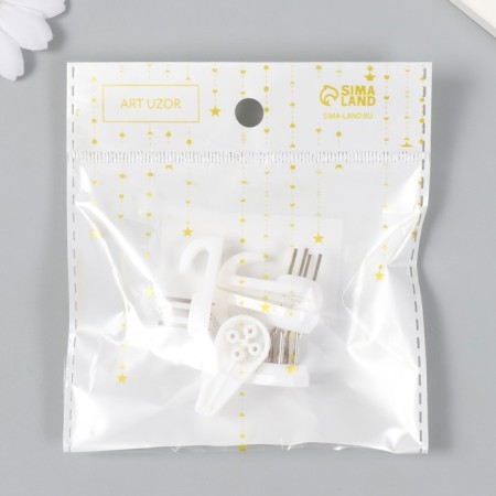 Hook plastic, universal set 5 pcs 3x1.5 cm-3