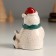 Souvenir ceramics "Snowman and fluffy friend" 5.2x7, x8.7 cm