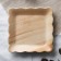 Deep ceramic “gem” plate, 14 x 14 cm, beige color
