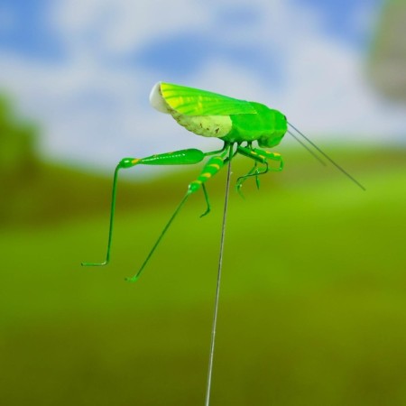 Shtler "Green grasshopper" 3x5cm/22cm, set 2pcs-3