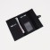 Women's wallet on the button, black color