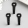 Metal hook "heart" black 4x1.6x0.8 cm