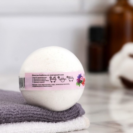 Vanny bomb from Persian salt "Dobroparov" violet and Lichi, 110 g-1