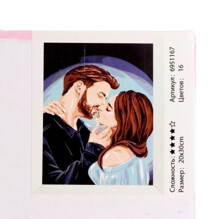 Picture on numbers on canvas with a subframe "feeling" 20x30 cm-4
