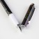 Pen with a “golden teacher” cap, plastic, blue paste, accessories silver, 1.0 mm
