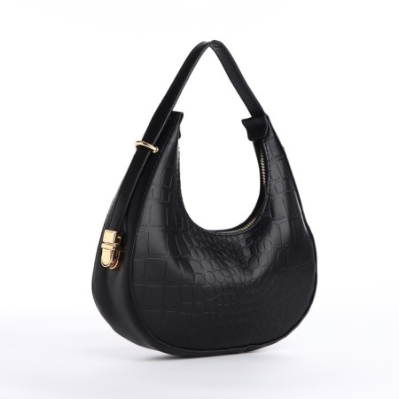 Women's bag over the shoulder, black color 21*21.5*6 cm-2