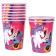 Birthday glass "Happy Birthday!", 250 ml, Minnie Mouse and unicorn
