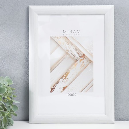 Photo frame Plastic "Mira" 20x30 cm 647261-8, white (plastic screen)