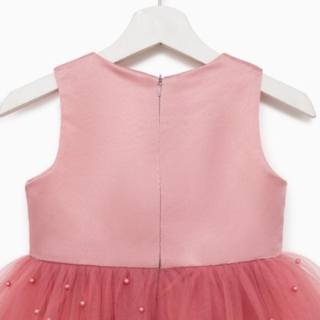 Children's dress with beads kaftan p. 36 (134-140 cm), pink-3