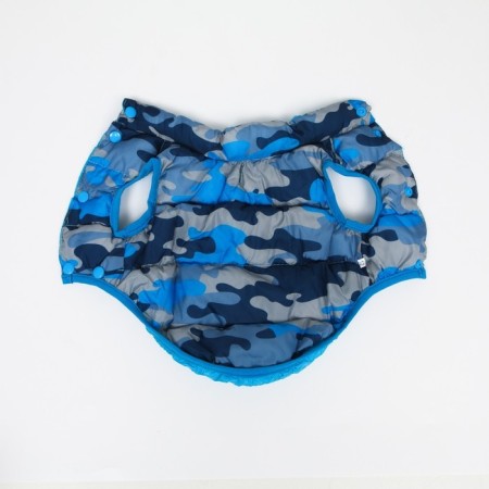 Dog jacket two -sided with print, size 10 (DS 25 cm, OG 34 cm, Osh 24 cm), Blue-7