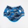 Dog jacket two -sided with print, size 10 (DS 25 cm, OG 34 cm, Osh 24 cm), Blue