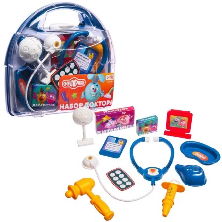 Dr.'s set, Smeshariki, in the suitcase, 10 objects mix-1