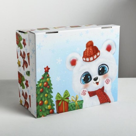 Folding box "Joy and Fun", 31.2 x 25.6 x 16.1 cm, New Year-2
